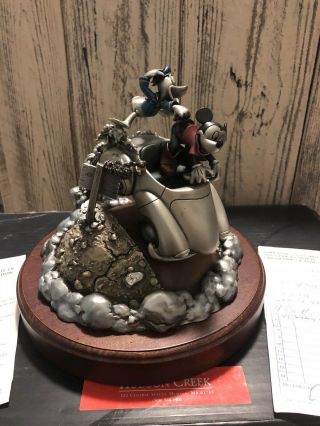 Disney Rare Hudson Creek Fine Pewter " Over The Top " Mickey 39/350