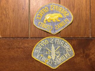 Rare Vintage Obsolete Plumas County California Sheriff Office Patch Set 2