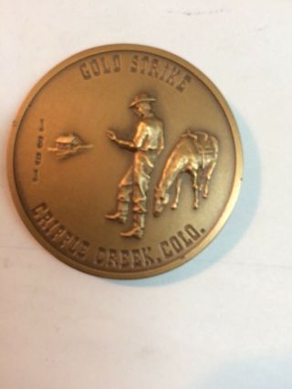 Bob Womack 1891 Gold Strike Cripple Creek Colorado Medal