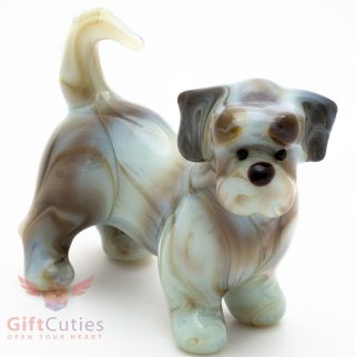 Art Blown Glass Figurine Of The Havanese Dog