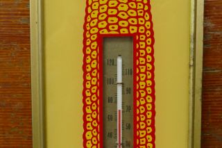 Vintage NOS 1950 Onawa Hybrids Glass Corn Cob Advertising Thermometer & Calendar 3