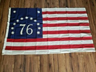 Vintage Bicentennial 13 Star Valley Forge Bennington 76 Flag 3 X 5 Feet