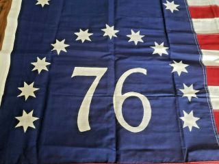 Vintage Bicentennial 13 Star Valley Forge Bennington 76 Flag 3 x 5 Feet 2