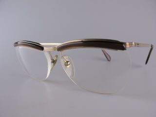 Vintage Amor Semi Rimless Gold Filled Eyeglasses Frames Made In France