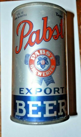 Vintage Pabst Export Irtp Open Instructional Flat Top Beer Can Looking