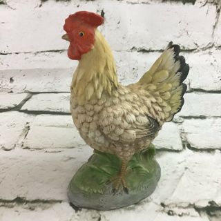Vintage Homco Chicken Figurines Rooster And Hen Matching Set Of 2 Interior Decor 2