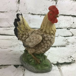 Vintage Homco Chicken Figurines Rooster And Hen Matching Set Of 2 Interior Decor 3