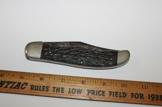 Vintage KA - BAR UNION CUT CO OLEAN NY 0970 Dog Head Folding Hunter Knife 3