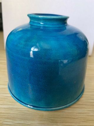 Antique Chinese Famille Rose Blue Glaze Porcelain Brush Washer 19c?