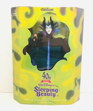 1998 40th Anniversary Disney’s Sleeping Beauty Maleficent Limited Ed Doll - Nib
