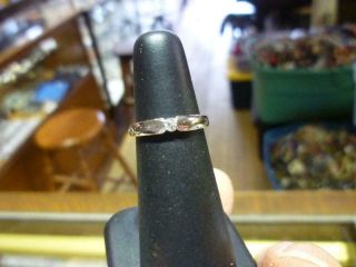Z292 Vintage 14k White Gold Diamond Ring,  Size 3¾.