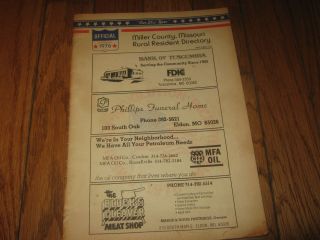 Official 1976 Miller County Missouri Rural Resident Directory Book