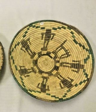 Antique Vintage 16.  5” Native American Indian Navajo Basket Woven Bowl