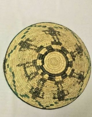 Antique Vintage 16.  5” Native American Indian Navajo Basket Woven Bowl 2