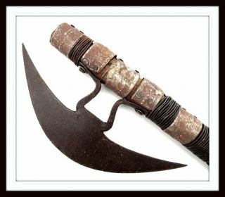 Antique Large Islamic Arabic Turkish Indian Fighting Ax (sword,  Dagger,  Shamshir)