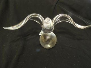 Vintage Steuben " Eagle " Crystal Glass Figurine By James Houston 1964
