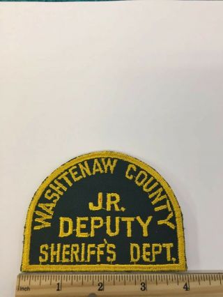 Vintage Washtenaw County Jr Deputy Sheriff Patch
