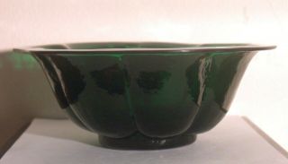 Antique large Peking glass emerald bowl 2