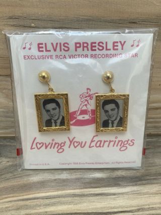 Vintage 1956 Elvis Presley Loving You Earrings