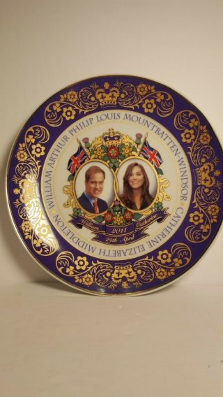 Prince William And Catherine Royal Wedding Ceramic Collectors Plate.  Exc.  Cond