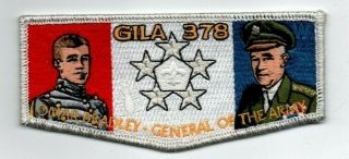 Boy Scout Oa 378 Gila Lodge Patriot Series General Omar Bradley Flap
