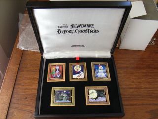 Haunted Mansion Holiday 2002 Spinner Set Nightmare Before Xmas Pins Le500 Jack