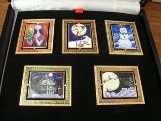 Haunted Mansion Holiday 2002 Spinner Set Nightmare Before Xmas Pins LE500 Jack 2