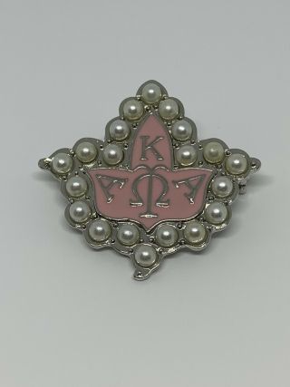 For Alpha Kappa Alpha For Aka Pearl And Pink Pin Brooch