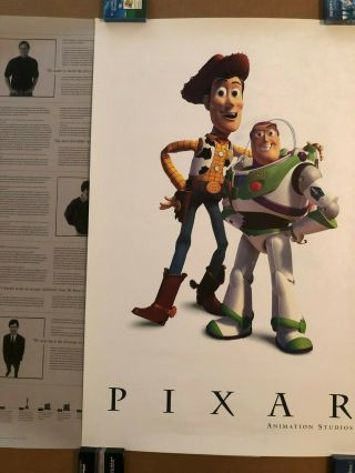 Disney Pixar Toy Story 10th Anniversary Poster & Vellum Steve Jobs Poster 1996