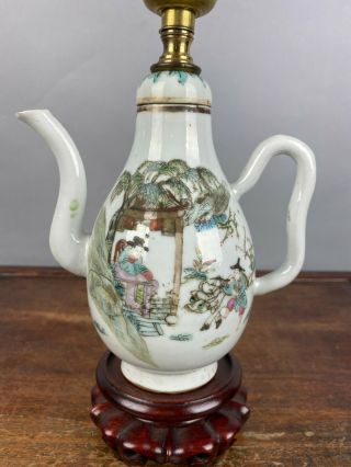 19th C.  Chinese Famille - Rose Figural Teapot