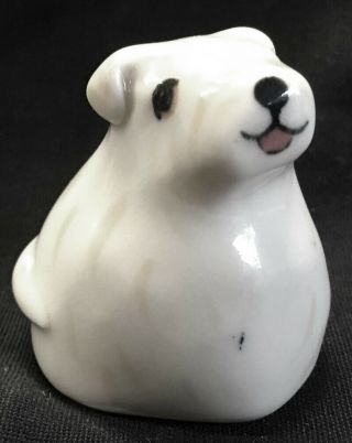 Vintage Whimsical Hand - Made American Bulldog By White Dog Pottery 1997
