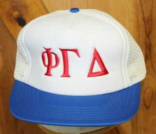 Phi Gamma Delta Fiji Fraternity Vintage Mesh Snapback Hat One Size