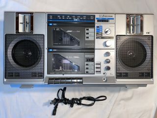 Vintage Emerson Ctr 949 Boombox Am Fm Dual Cassette Radio Stereo Gr8 Shape