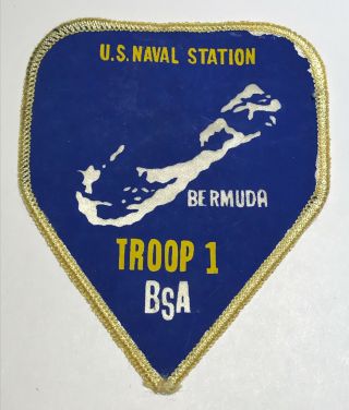 Us Naval Station Bermuda Troop 1 Boy Scout Patch Tk2