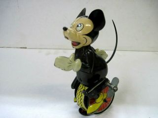 Mickey Mouse Vintage Linemar Wind Up Unicycle