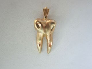 Vintage 14k Solid Gold Molar Tooth Charm Pendant (3.  83 G) Michael Anthony Mark