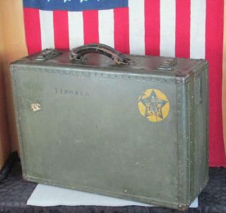 Vintage Wwii 1940s Us Navy Seapack Oshkosh Military Suitcase Luggage Usn Tikkala