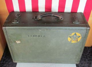 Vintage WWII 1940s US Navy Seapack Oshkosh Military Suitcase Luggage USN Tikkala 3