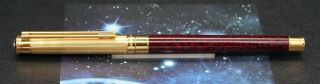 VINTAGE MONTBLANC NOBLESSE ROLLERBALL PEN SOLITAIRE DOUE GOLD RED MARBLED RESIN 3