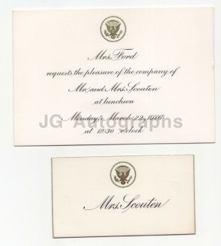 Betty Ford - U.  S.  First Lady,  Gerald Ford - Official Invitation,  1976
