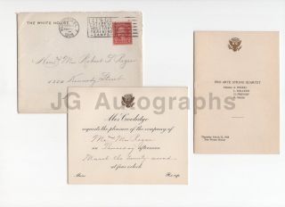 Grace Coolidge - U.  S.  First Lady,  Calvin Coolidge - Official Invitation,  1928