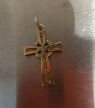 Vintage 14k Gold Christian Cross Pendant 2.  5 Grams