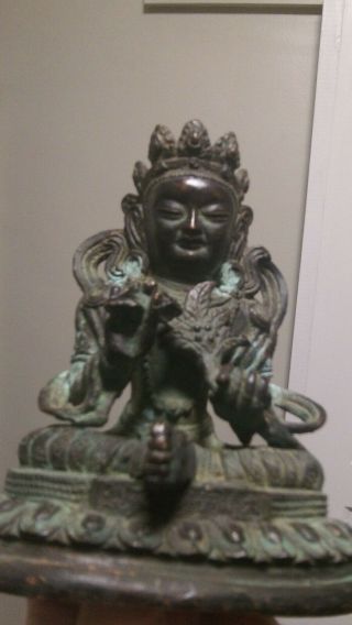 Antique Chinese bronze Buddha statue 3