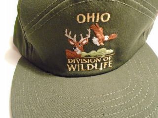Vintage Ohio Division Of Wildlife Hat Ball Cap Lion Wear Truckers One Size Usa