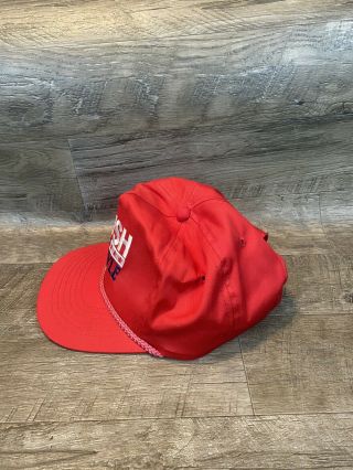 Vintage George H.  W.  Bush signed Red ' 92 Presidential Election Hat Made In USA 3