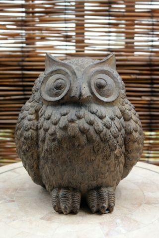 Vintage Owl Bird Statue Sculpture 9