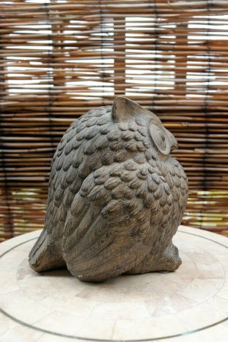 Vintage Owl Bird Statue Sculpture 9 3
