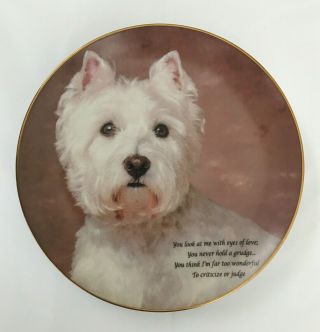 Danbury Beloved Westies Dog Porcelain Plate 