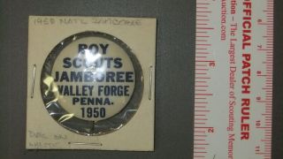 Boy Scout National Jamboree 1950 Celluloid Button 8748hh