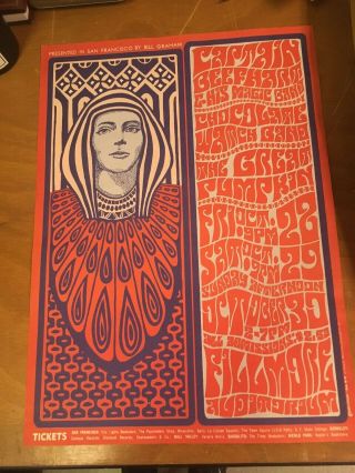 Vintage Psych Poster| " Captain Beefheart/ Chocolate Watch Band " Wes Wilson 1966